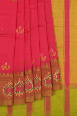 Image of Kutchwork Mangalgiri Silk Saree