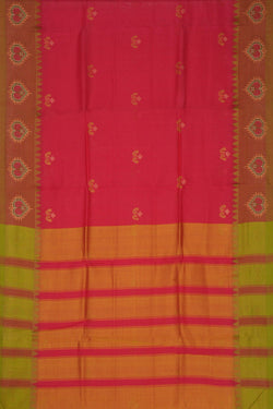 Image of Kutchwork Mangalgiri Silk Saree