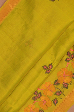 Image of Mangalgiri Embroidery Saree