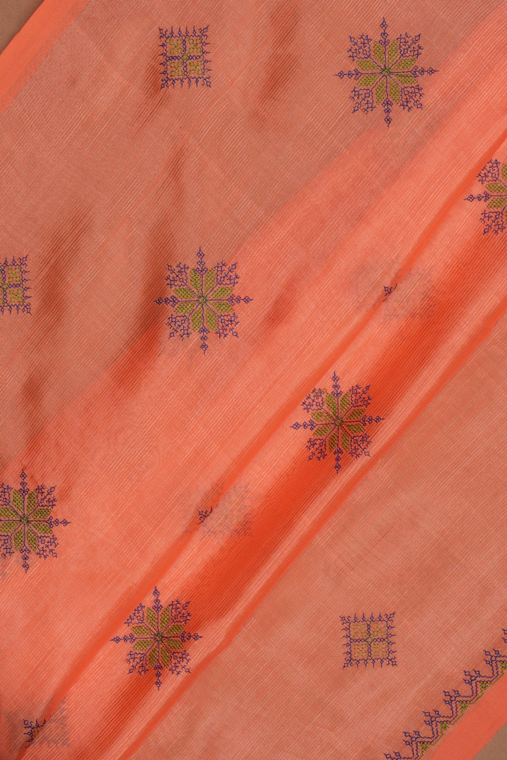 Kutchwork Mangalgiri Silk Saree