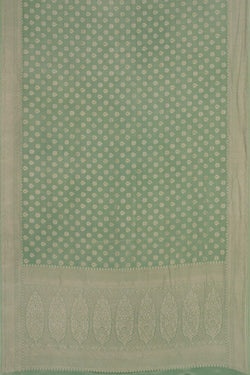 Image of Banarasi Crepe Aqua Green Saree