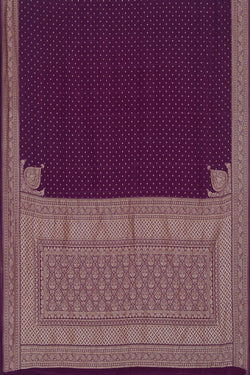 Image of Banarasi Crepe Purple Saree