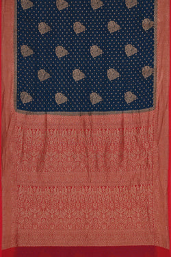 Image of Banarasi Georgette Peacock Blue Saree