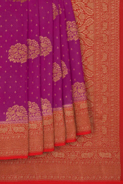 Image of Banarasi Georgette Pink Saree