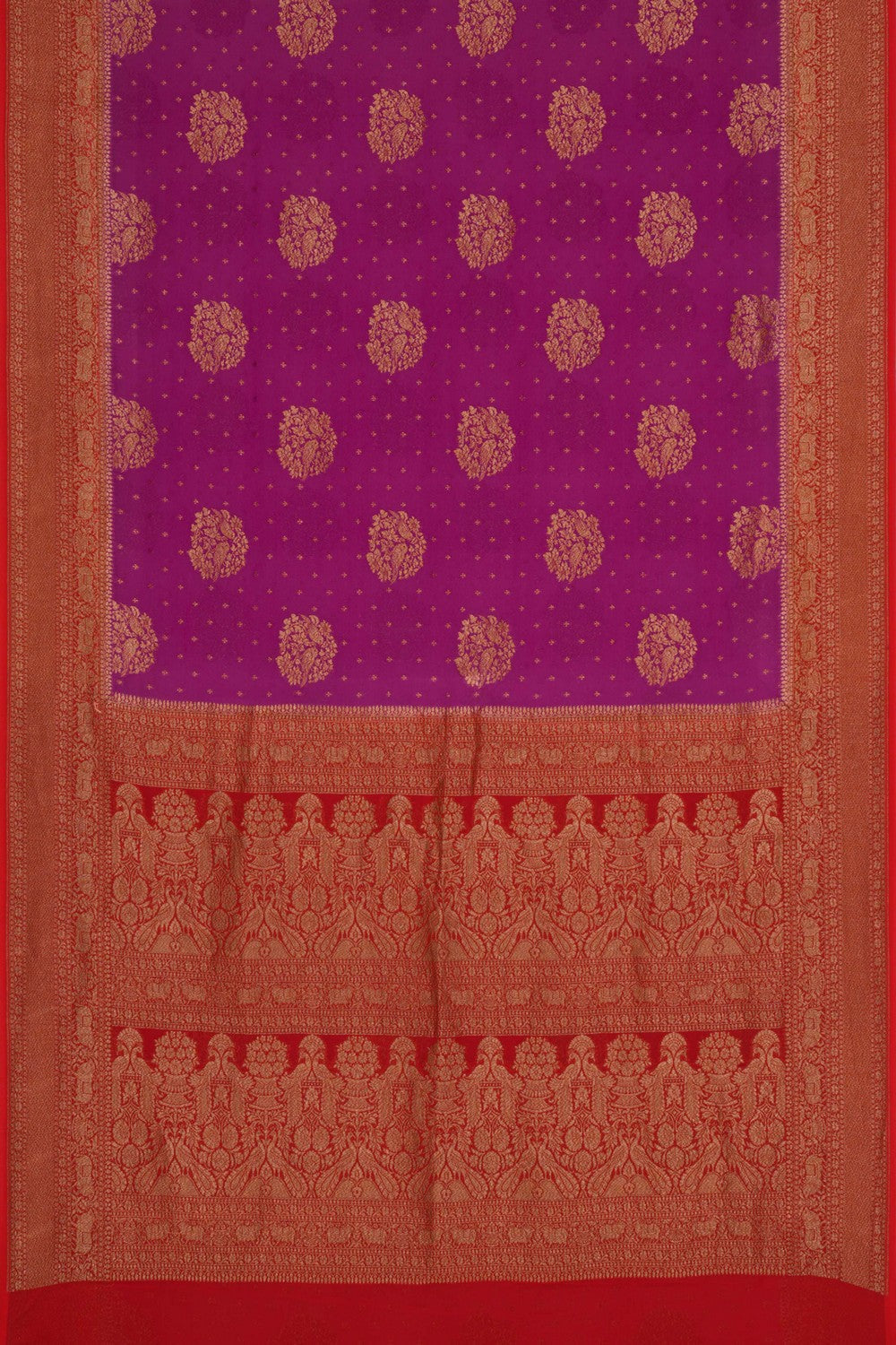 Banarasi Georgette Pink Saree