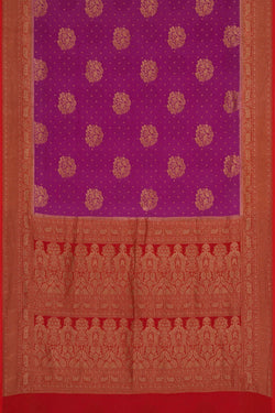 Image of Banarasi Georgette Pink Saree