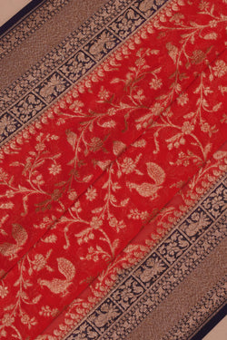 Image of Banarasi Georgette Red Saree