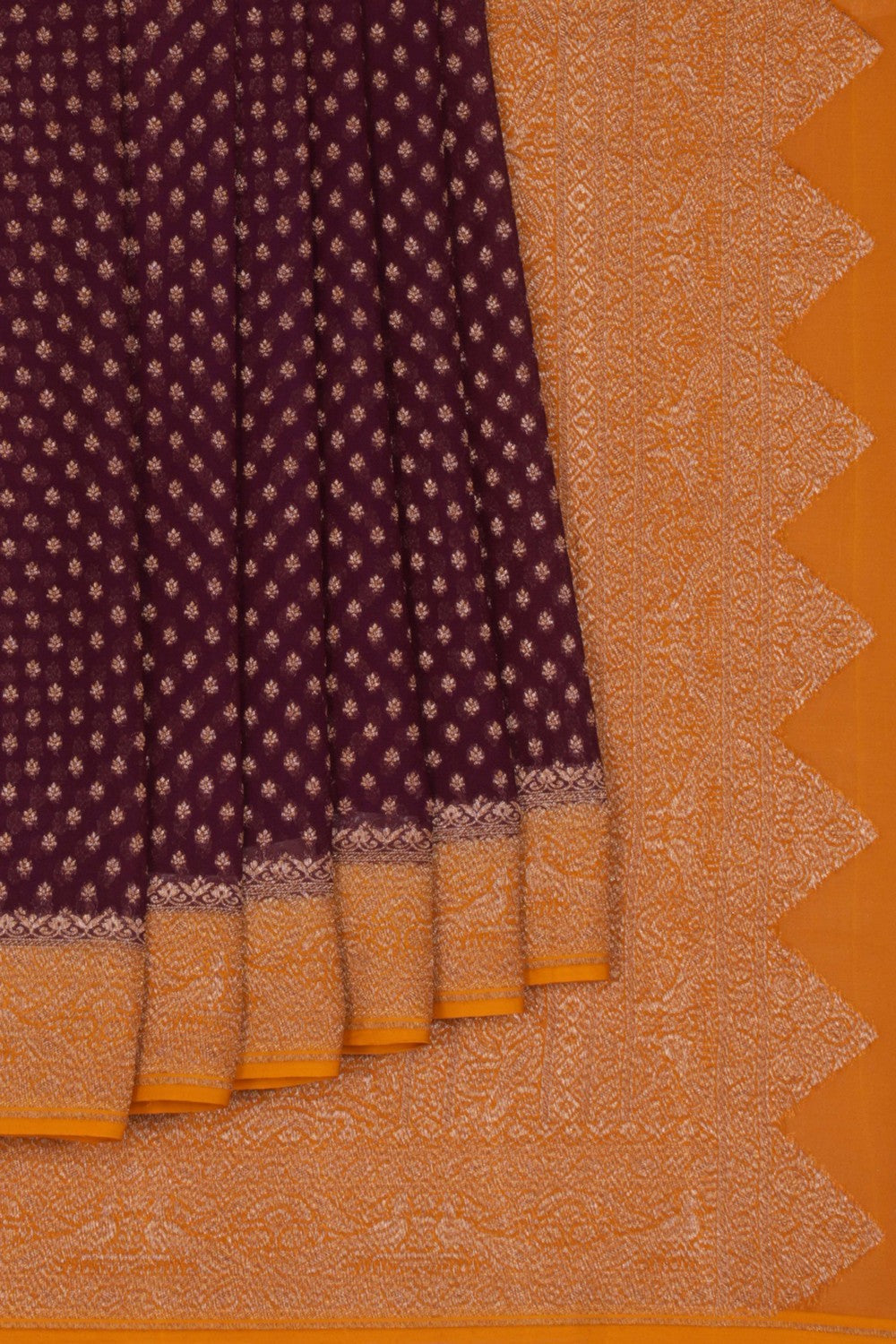 Banarasi Georgette Purple Saree