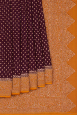 Image of Banarasi Georgette Purple Saree