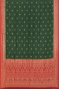 Image of Banarasi Georgette Green Saree