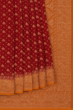 Image of Banarasi Georgette Red Saree