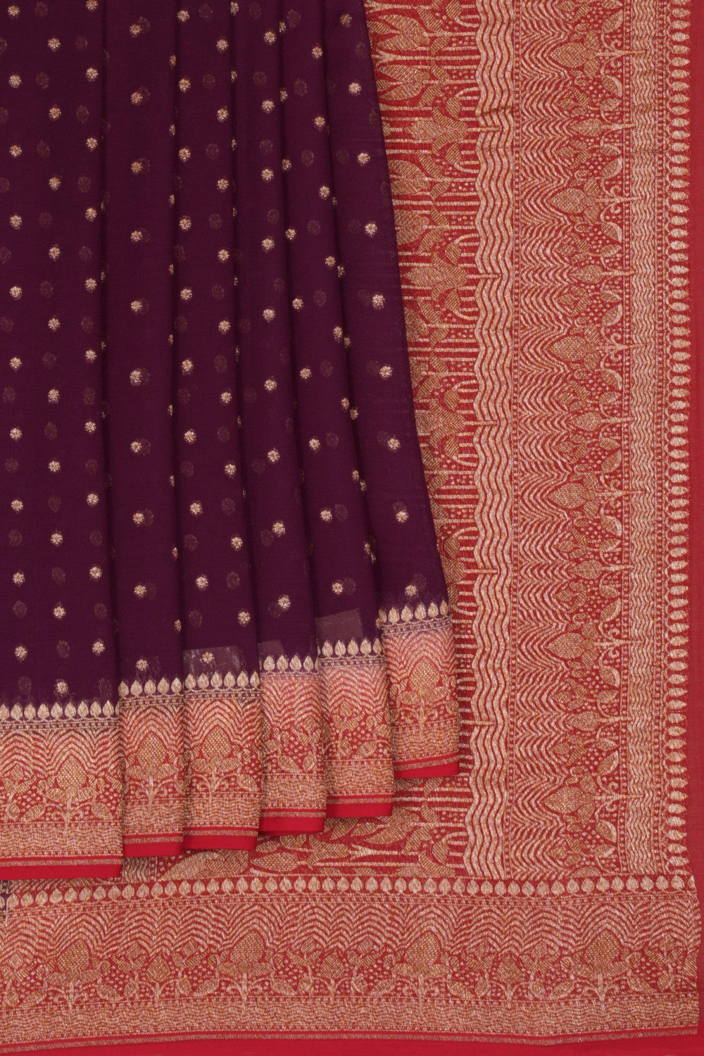 Banarasi Georgette Purple Saree