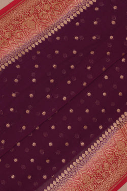 Image of Banarasi Georgette Purple Saree