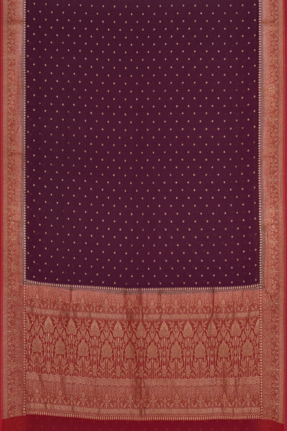 Image of Banarasi Georgette Purple Saree
