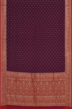 Image of Banarasi Georgette Purple Saree