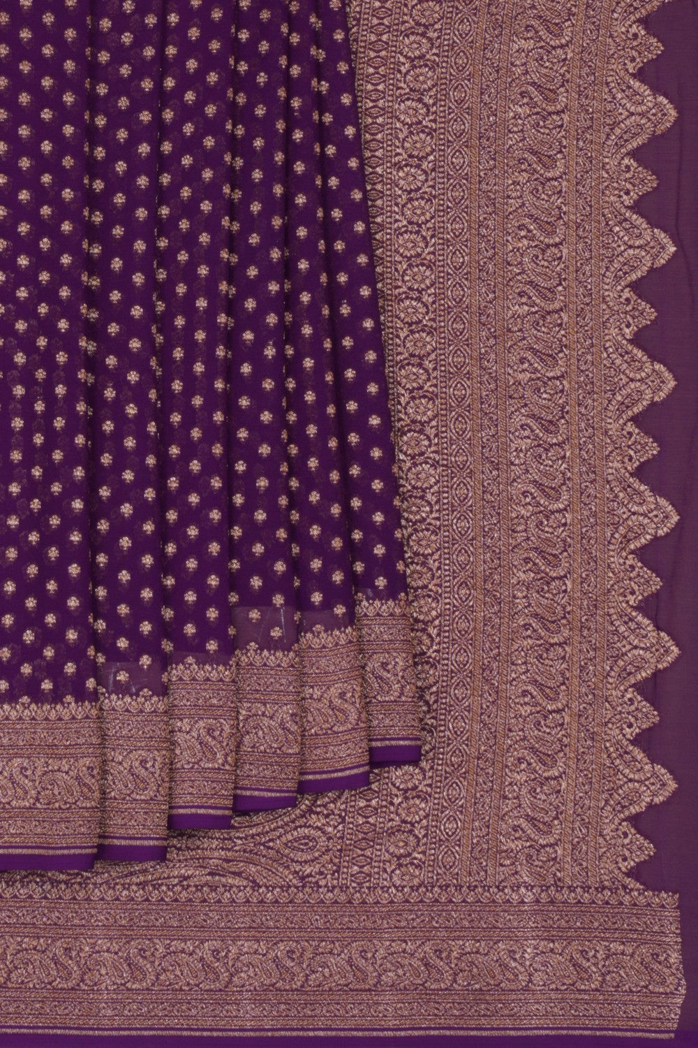 Banarasi Georgette Purple Saree