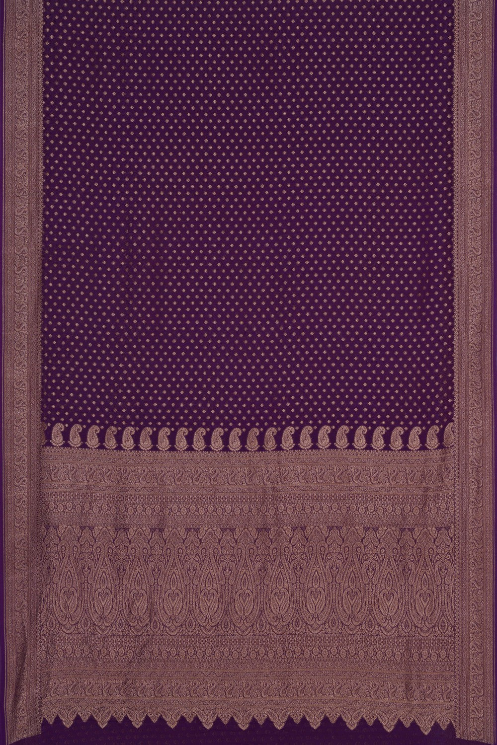 Banarasi Georgette Purple Saree