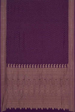 Image of Banarasi Georgette Purple Saree