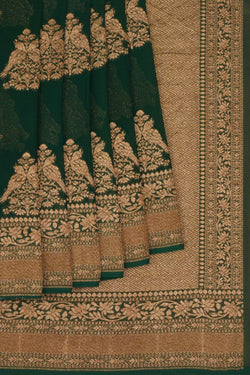 Image of Banarasi Georgette Green Saree