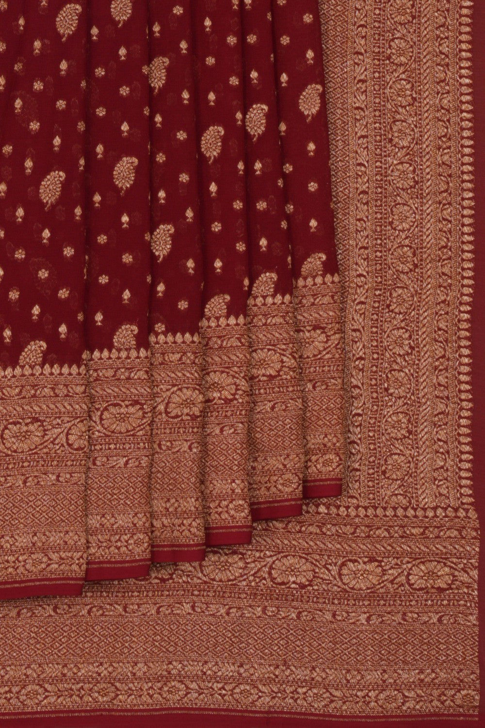 Banarasi Georgette Maroon Saree