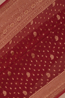 Image of Banarasi Georgette Maroon Saree