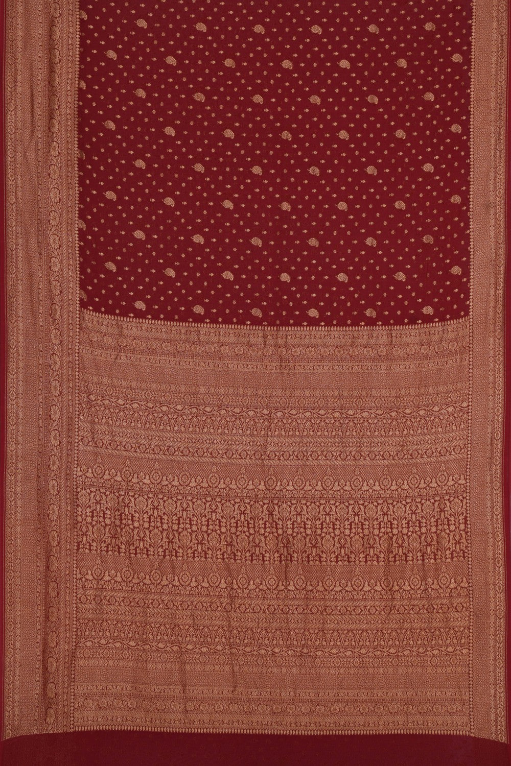 Banarasi Georgette Maroon Saree