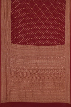 Image of Banarasi Georgette Maroon Saree