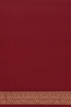 Image of Banarasi Georgette Maroon Saree