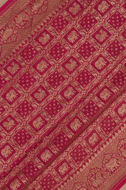 Image of Banarasi Georgette Magenta Pink Saree