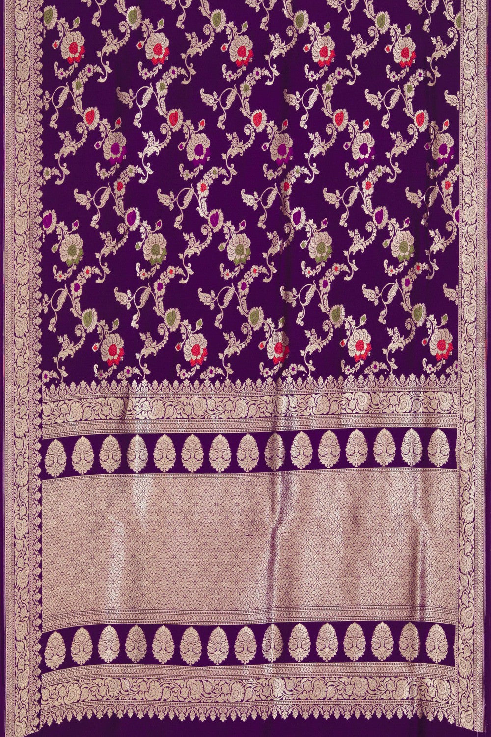 Banarasi Tussar Silk Purple Saree