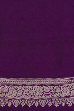 Image of Banarasi Tussar Silk Purple Saree