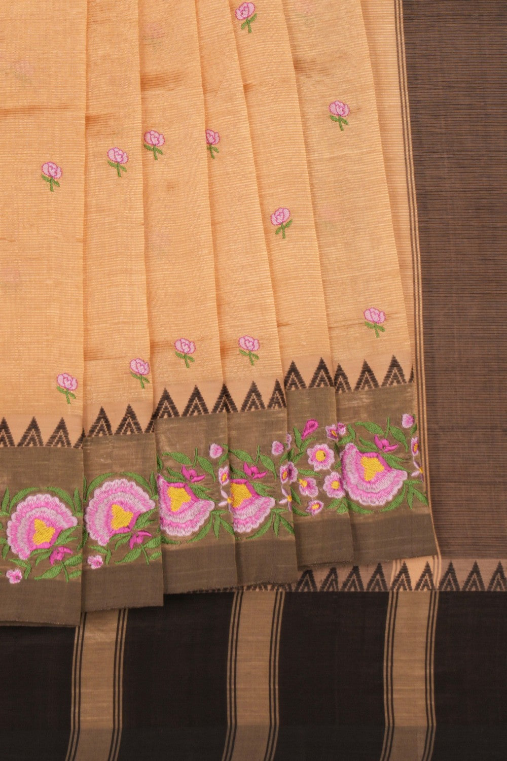 Mangalgiri embroidery saree