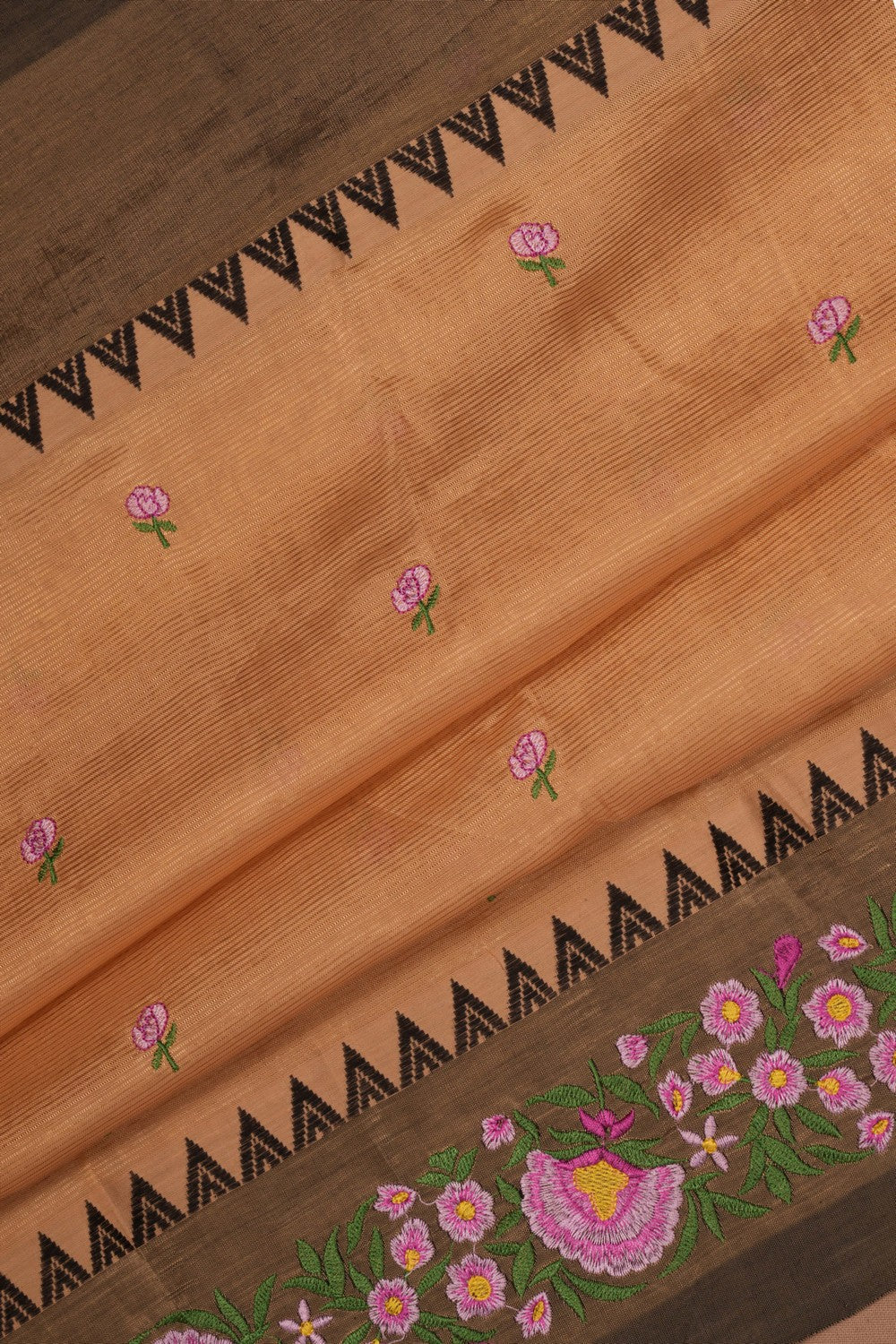 Mangalgiri embroidery saree