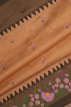 Image of Mangalgiri embroidery saree