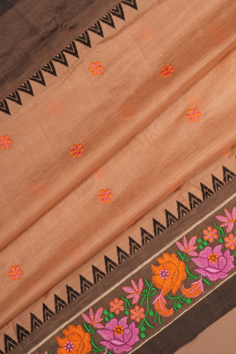 Mangalgiri embroidery saree