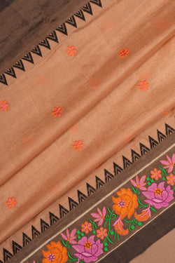 Image of Mangalgiri embroidery saree