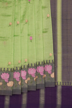 Image of Mangalgiri embroidery saree