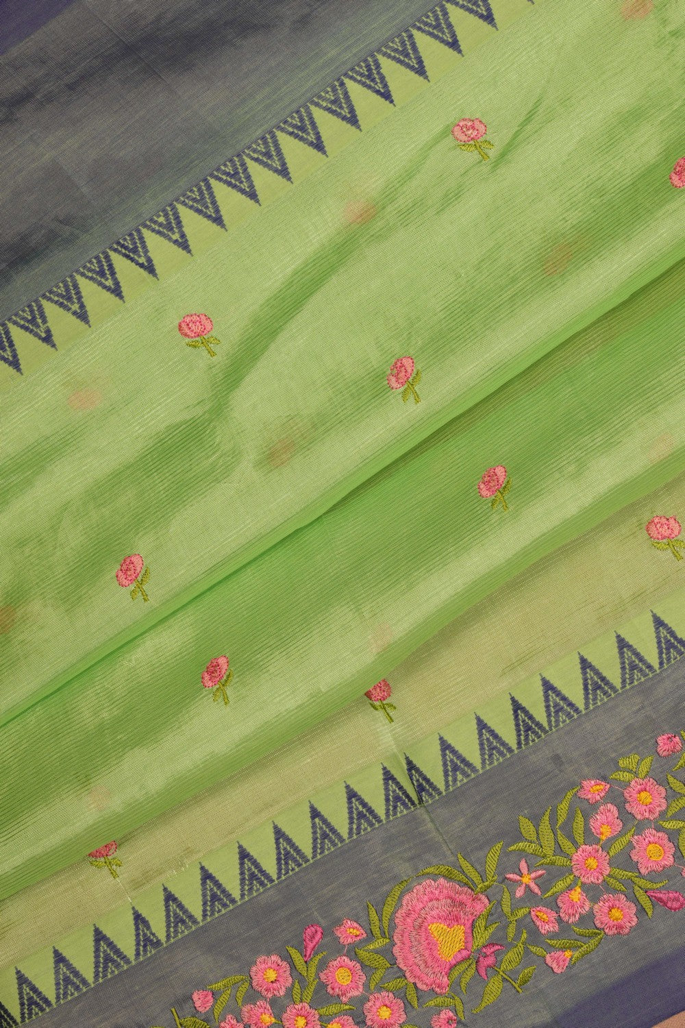 Mangalgiri embroidery saree