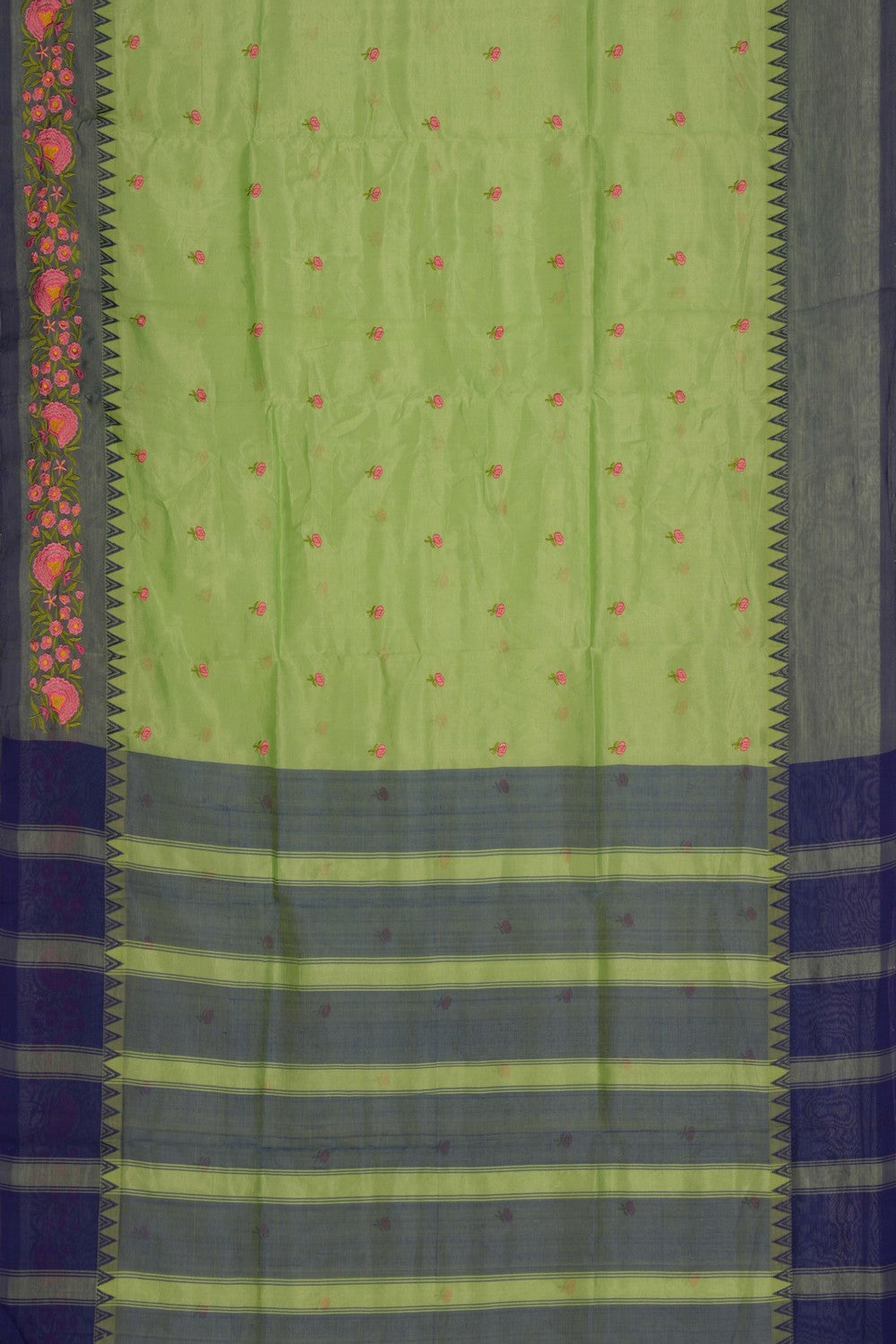 Mangalgiri embroidery saree