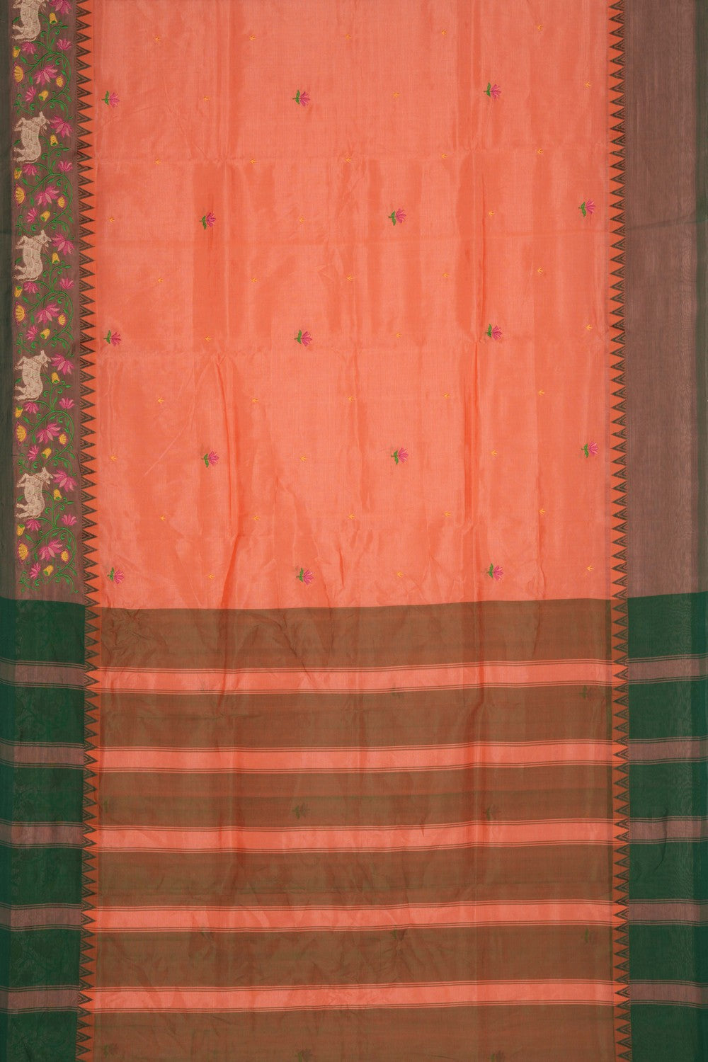 Mangalgiri embroidery saree