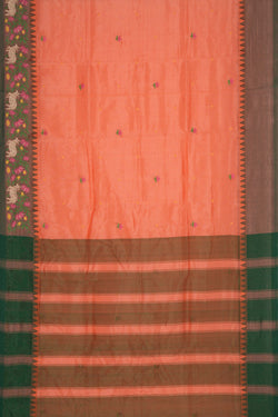 Image of Mangalgiri embroidery saree