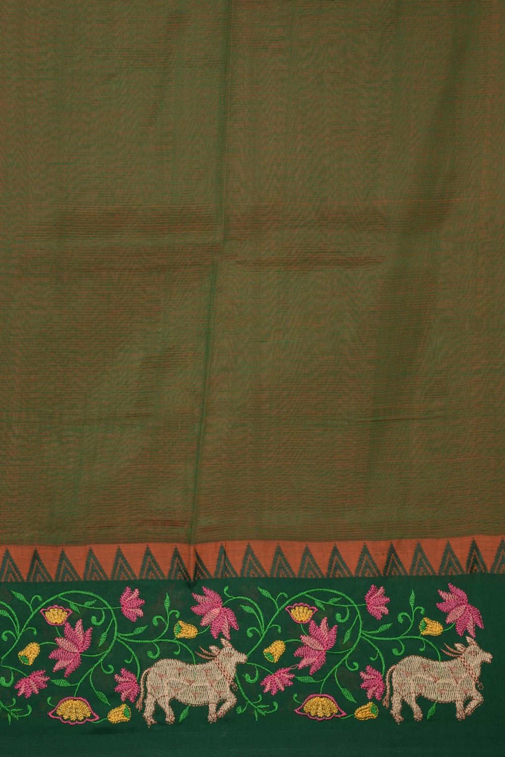 Mangalgiri embroidery saree