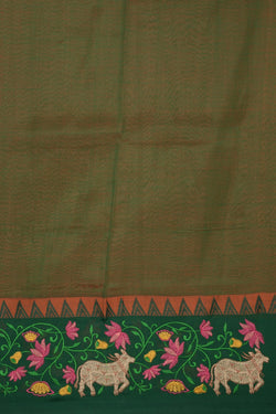 Image of Mangalgiri embroidery saree