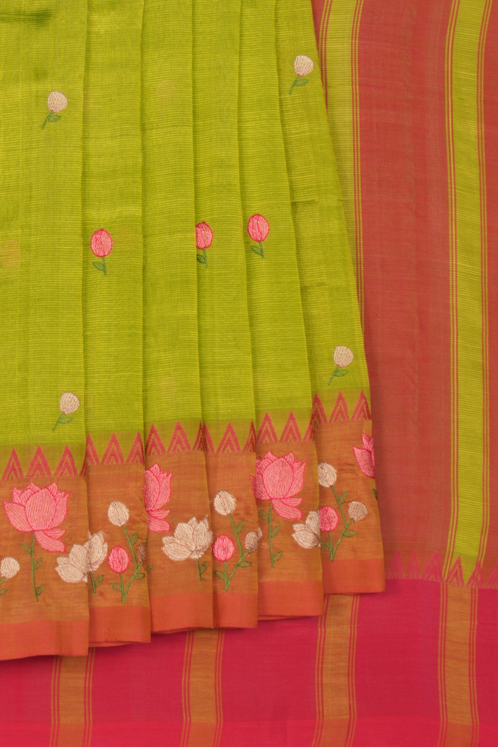 Mangalgiri embroidery saree