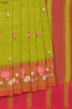 Image of Mangalgiri embroidery saree