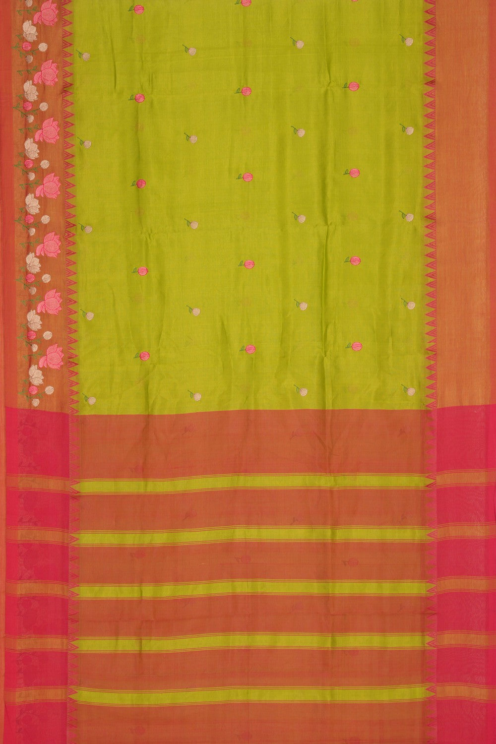 Mangalgiri embroidery saree