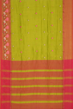 Image of Mangalgiri embroidery saree