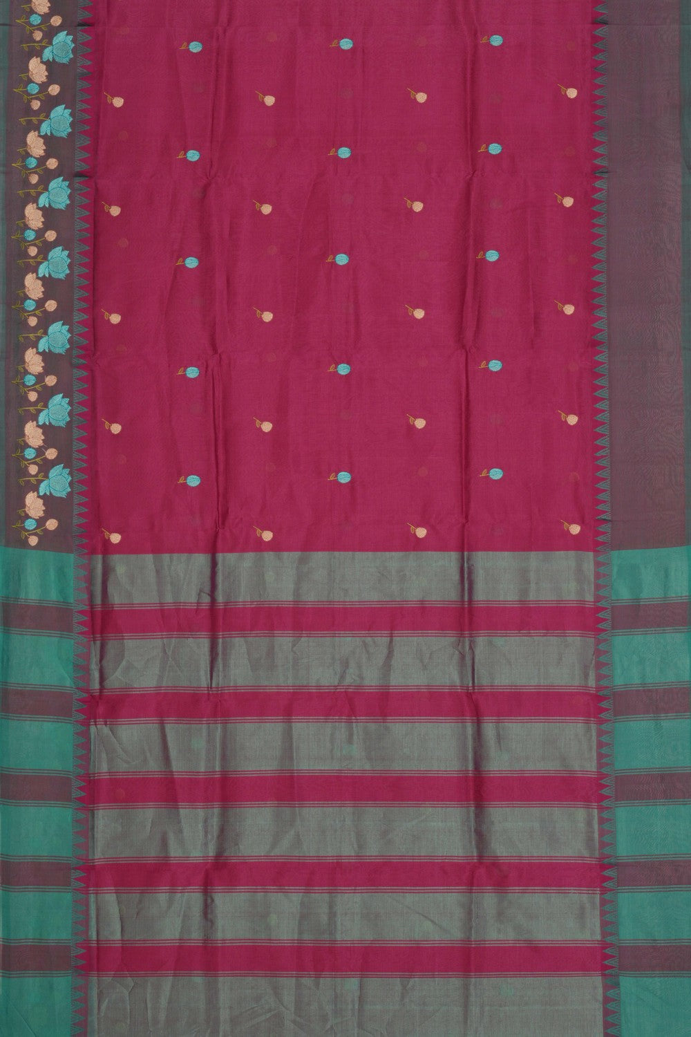 Mangalgiri embroidery saree