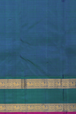 Image of Kanchipuram Silk Kattam Cream Saree