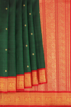 Image of Kanchipuram Green Saree